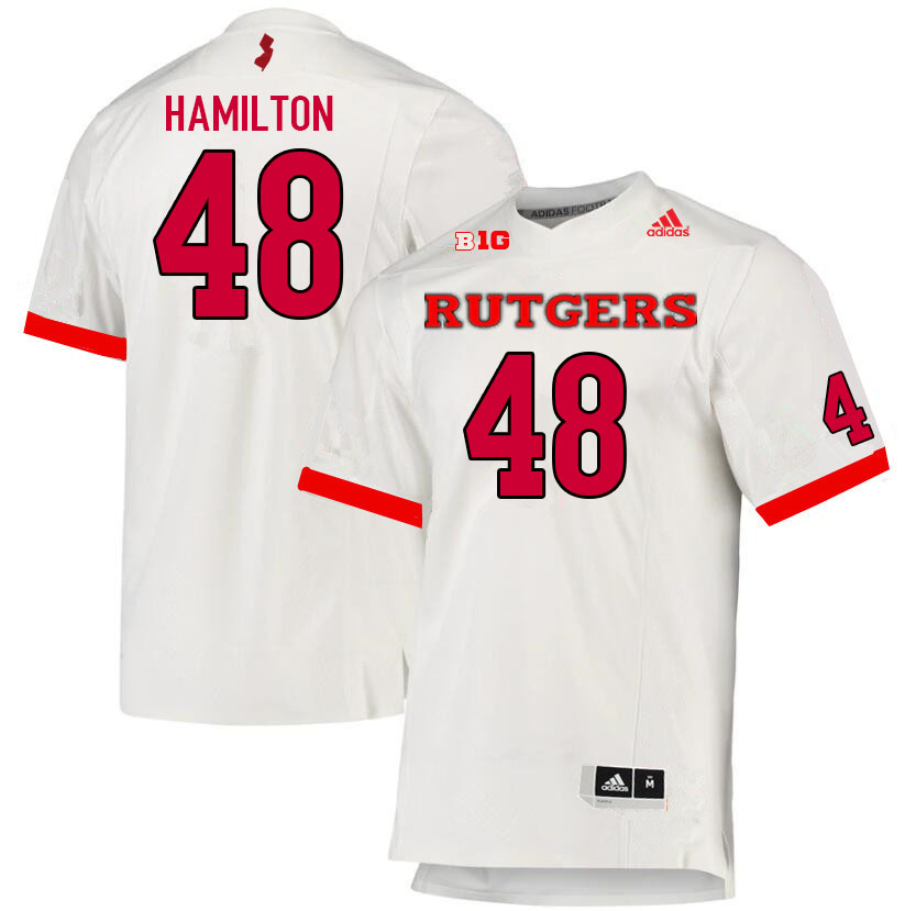 Men #48 Kyonte Hamilton Rutgers Scarlet Knights College Football Jerseys Sale-White